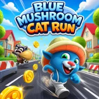 Blue Mushroom Cat Run