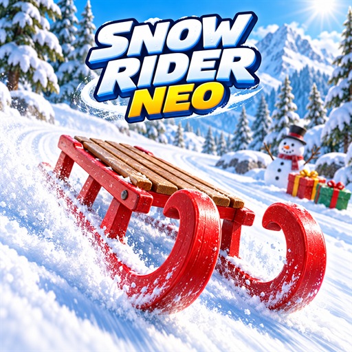 Slide down snowy hills in Snow Rider Neo!